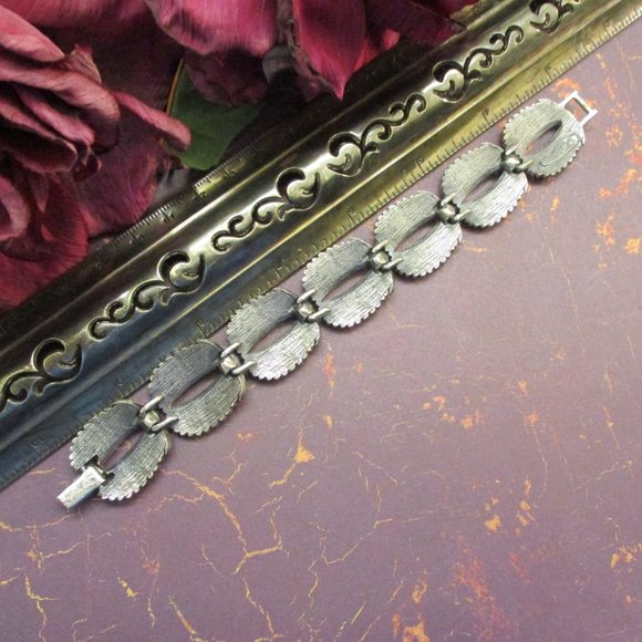 TORTOLANI Sterling Plate Classic Link Bracelet~ Designer VINTAGE Silver Bracelet - Picture 13 of 14
